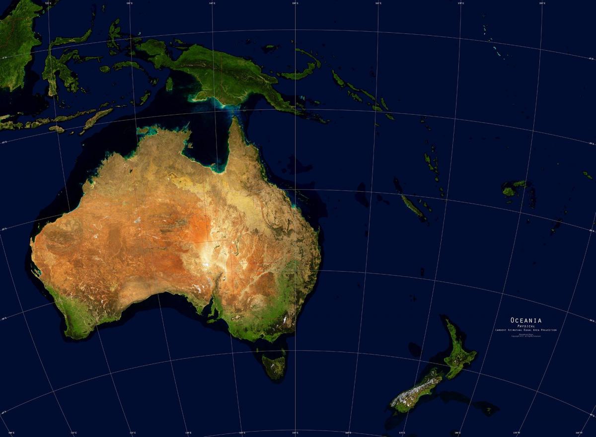 Australien Himmel Ansicht Karte