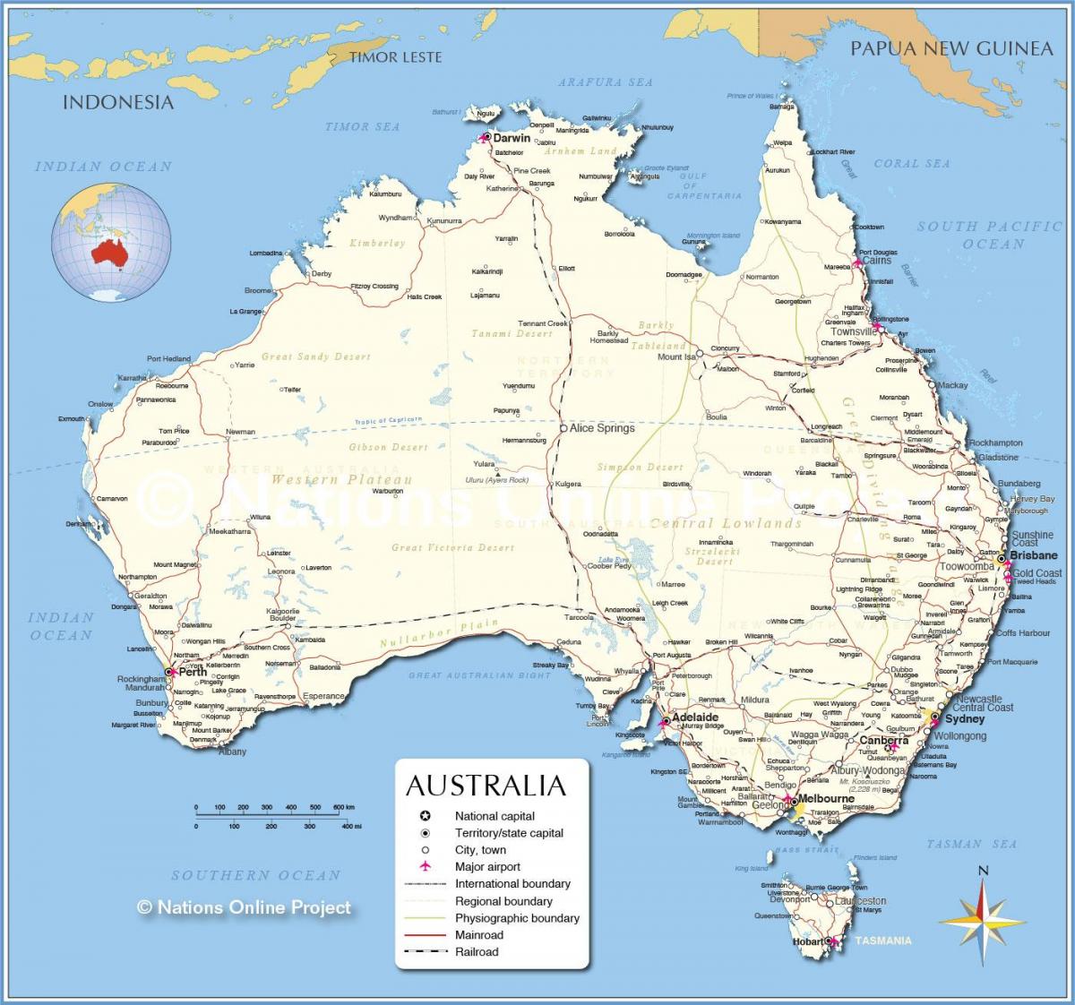 Große Karte von Australien