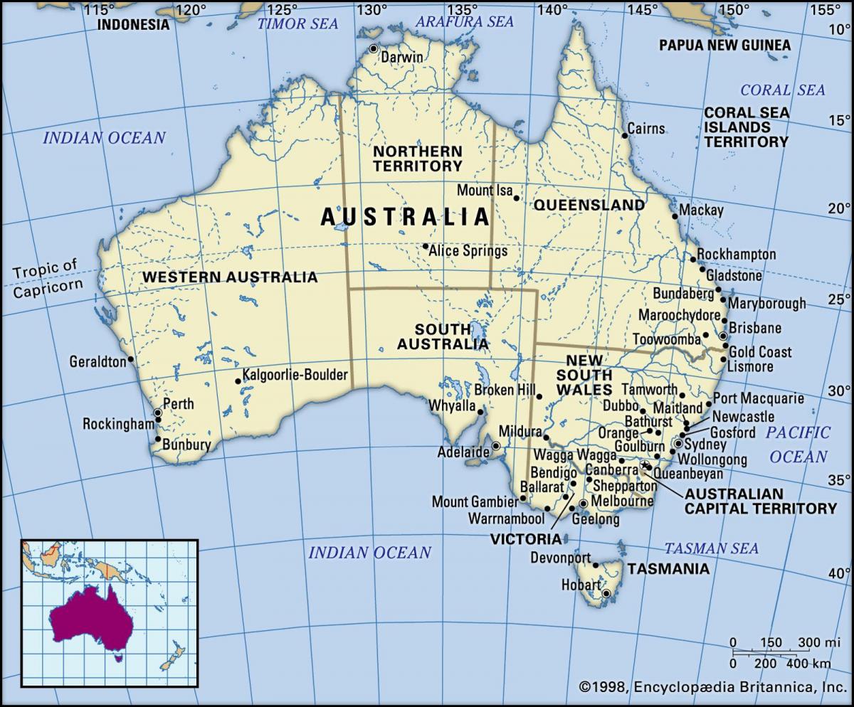 Australien Stadtplan