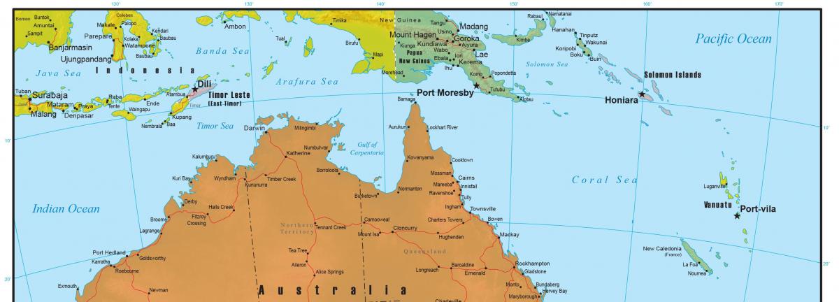 Karte des Nordens von Australien