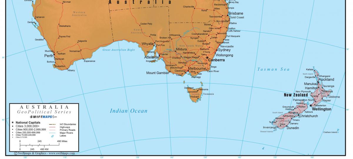 Südaustralien Karte