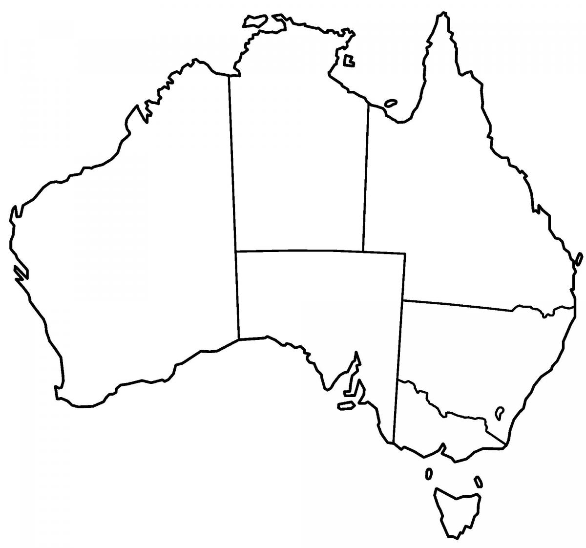 Leere Australien-Karte